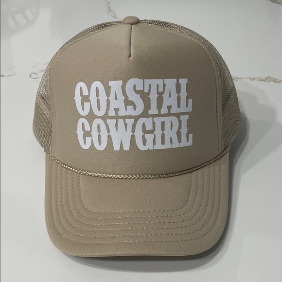 Trucker’d Up Accessories - Coastal Cowgirl Tan & White Trucker Hat